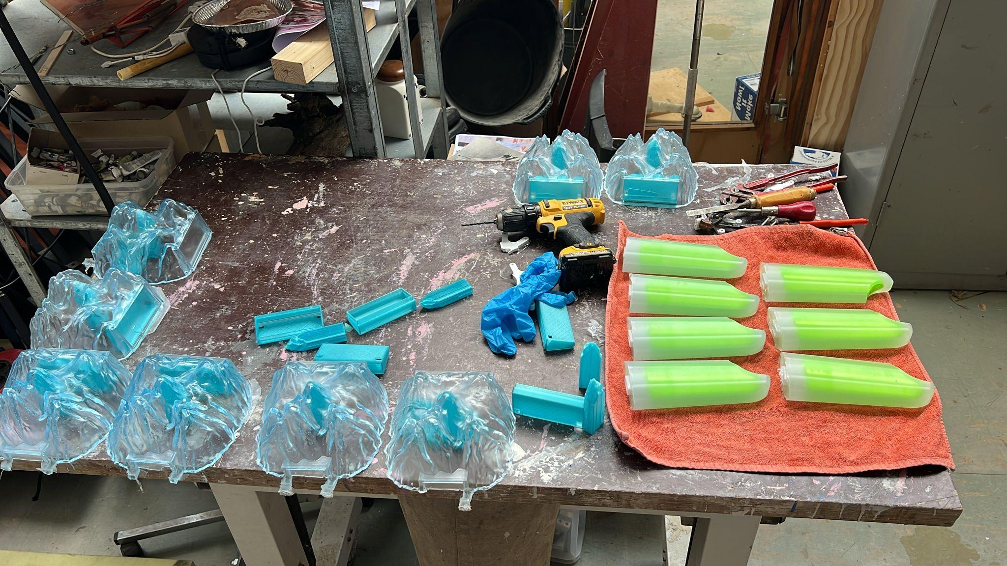 Final assembly of popsicles, bases, electronics and branding